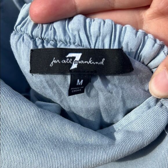 7 Seven for All Mankind Women's Light Blue V-Neck Dress M - Picture 13 of 16